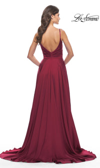 La Femme Open-Back A-Line Designer Prom Dress 31233