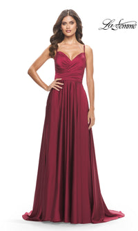 La Femme Open-Back A-Line Designer Prom Dress 31233