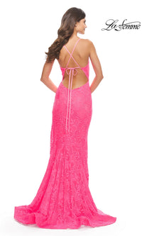 Long Lace Mermaid Prom Dress: La Femme 31404