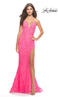 Long Lace Mermaid Prom Dress: La Femme 31404