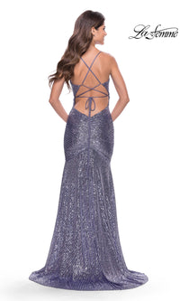 Long Mermaid Sequin Prom Dress: La Femme 31431