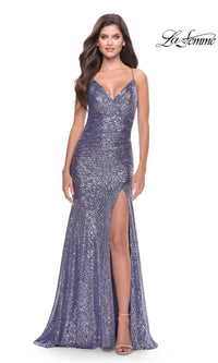 Long Mermaid Sequin Prom Dress: La Femme 31431