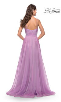 La Femme V-Neck Long A-Line Prom Dress 31500