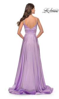 La Femme V-Neck Long A-Line Prom Dress 31505