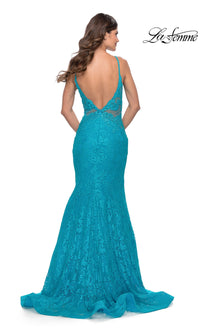 Long Lace Mermaid Prom Dress: La Femme 31512