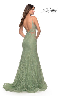 Long Lace Mermaid Prom Dress: La Femme 31512