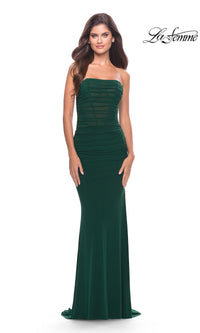 Simple Strapless Long Prom Dress: La Femme 31584