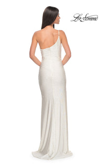 La Femme Beaded One-Shoulder Long Prom Dress 31699