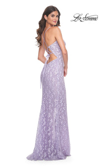 Strappy-Back Long La Femme Beaded Prom Dress 31993