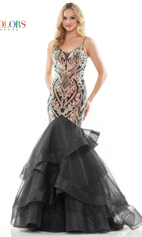 Sequin-Print Long Mermaid Prom Dress 3200