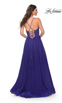 La Femme Beaded Long A-Line Prom Dress 32020