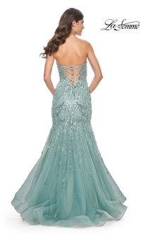 La Femme Strapless Long Mermaid Prom Dress 32053