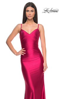 La Femme Liquid-Jersey Tight Long Prom Dress 32075