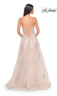 La Femme Backless Strapless Long Prom Dress 32084