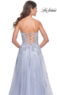 La Femme Backless Strapless Long Prom Dress 32084