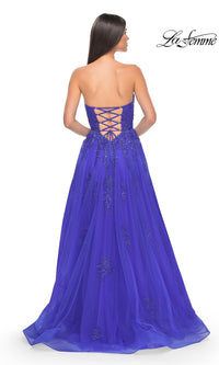 La Femme Backless Strapless Long Prom Dress 32084