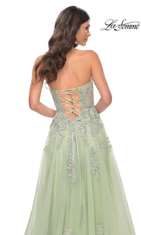 La Femme Backless Strapless Long Prom Dress 32084