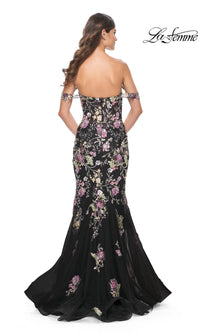 La Femme Long Floral Mermaid Prom Dress 32087