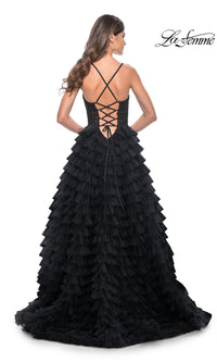 La Femme Long Ruffled Prom Ball Gown 32128