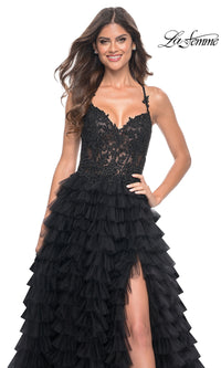 La Femme Long Ruffled Prom Ball Gown 32128