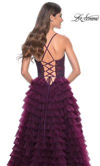 La Femme Long Ruffled Prom Ball Gown 32128