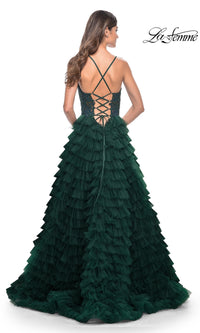 La Femme Long Ruffled Prom Ball Gown 32128