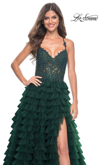 La Femme Long Ruffled Prom Ball Gown 32128