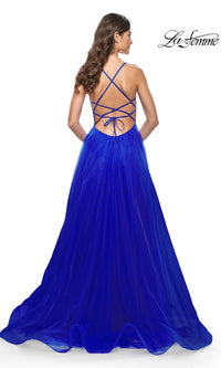 La Femme Embellished Long Tulle Prom Dress 32135