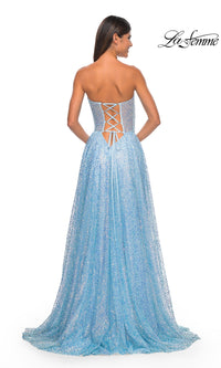 La Femme Strapless Embellished Prom Dress 32136