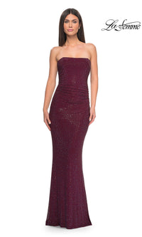 La Femme Strapless Long Tube Prom Dress 32141