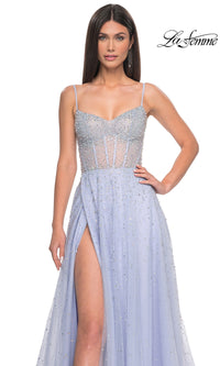 La Femme Beaded Long A-Line Prom Dress 32146