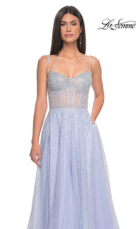 La Femme Beaded Long A-Line Prom Dress 32146