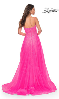 La Femme Beaded Long A-Line Prom Dress 32146