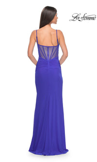 La Femme Sheer-Back Tight Long Prom Dress 32160