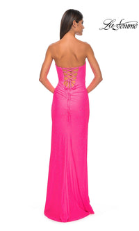 La Femme Twist Strapless Long Prom Dress 32175