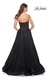 La Femme Strapless Long A-Line Prom Dress 32216