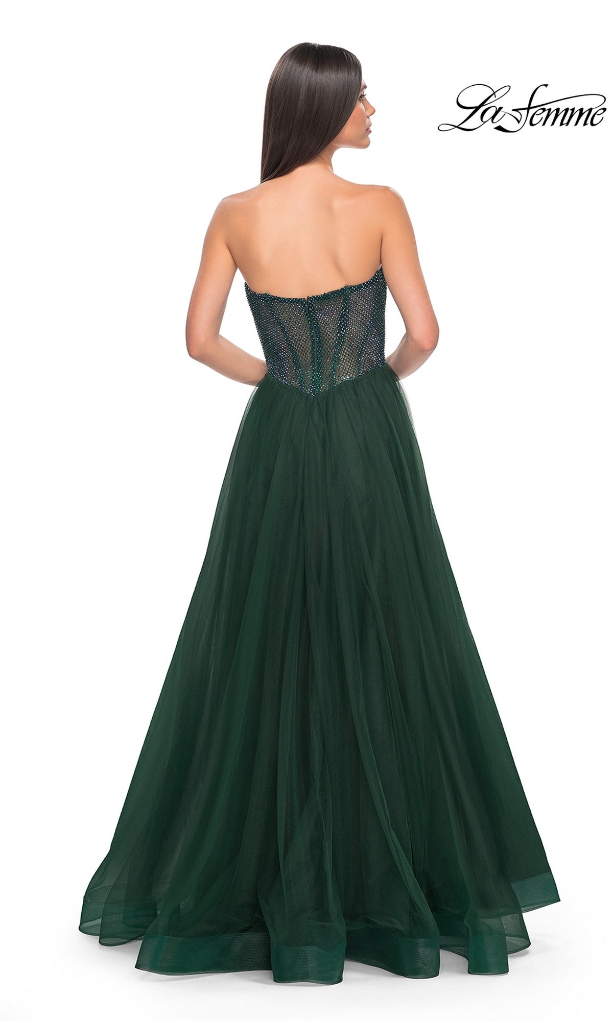 La Femme Strapless Long A-Line Prom Dress 32216