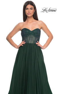 La Femme Strapless Long A-Line Prom Dress 32216