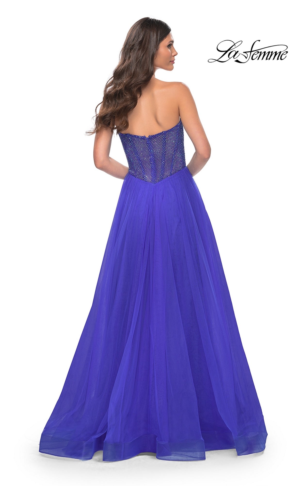 La Femme Strapless Long A-Line Prom Dress 32216