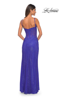 La Femme Embroidered-Lace Long Prom Dress 32409