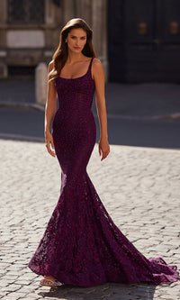 Long Lace Mermaid Prom Dress: La Femme 32420