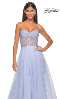 Strapless Long A-Line Prom Dress: La Femme 32445