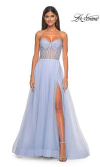 Strapless Long A-Line Prom Dress: La Femme 32445