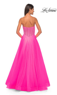 Strapless Long A-Line Prom Dress: La Femme 32445