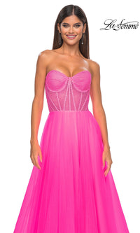 Strapless Long A-Line Prom Dress: La Femme 32445