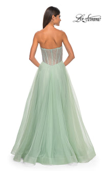 Strapless Long A-Line Prom Dress: La Femme 32445