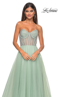 Strapless Long A-Line Prom Dress: La Femme 32445