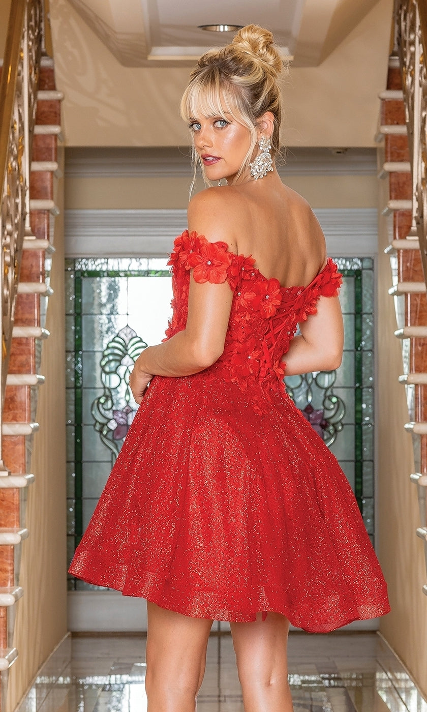 Short Prom Dress Red Corset