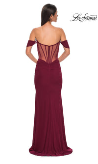 Off-the-Shoulder Corset Prom Gown: La Femme 32684