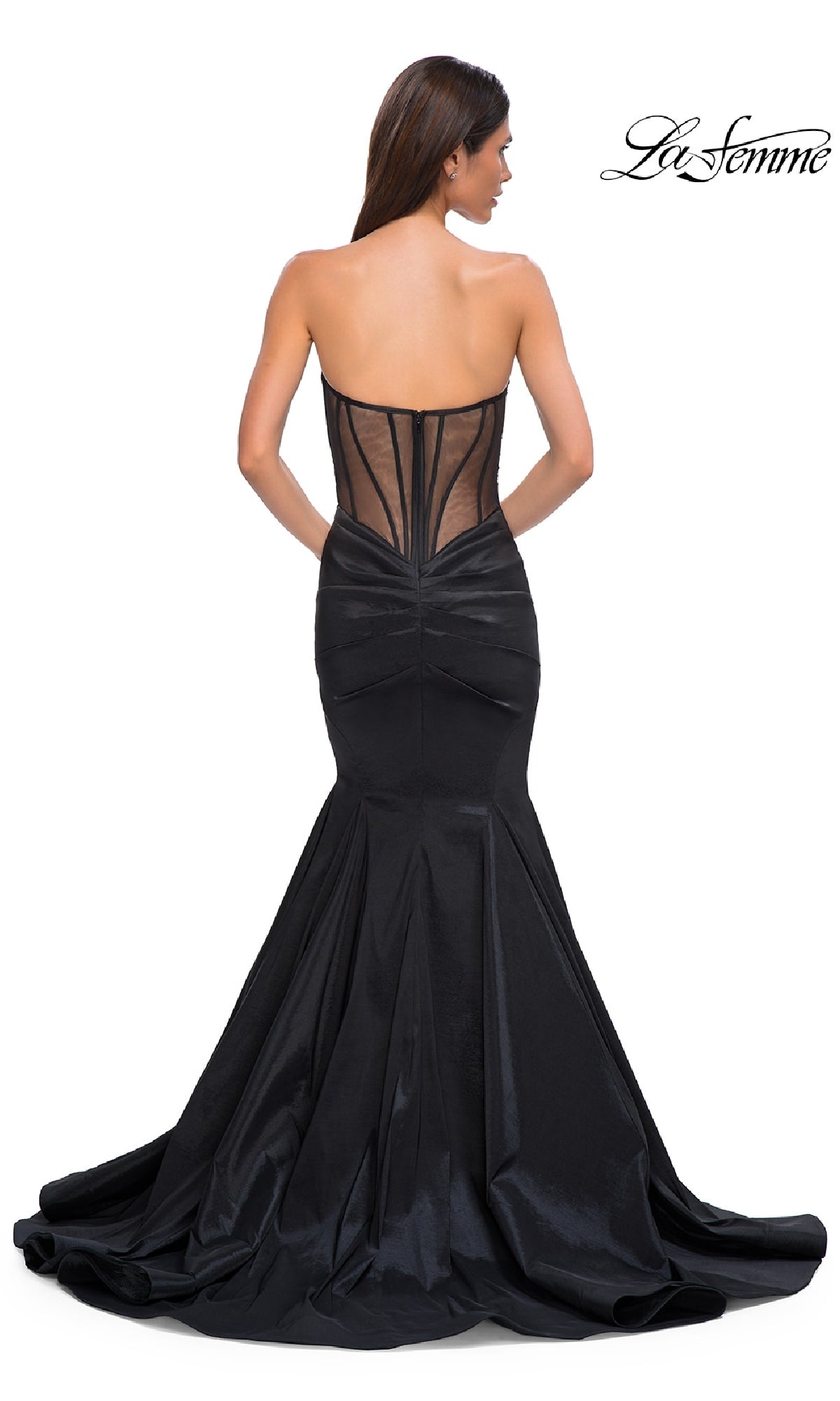 Strapless Long Mermaid Prom Dress: La Femme 32791